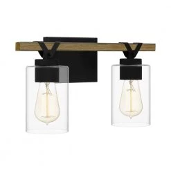Devon Court 16 in. 2-Light Matte Black Vanity Light by Quoizel 13 Devon Court 16 in. 2-Light Matte Black Vanity Light by Quoizel -Quoizel Sales matte black quoizel vanity lighting devn8616mbk 4f 1000
