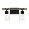 Devon Court 16 in. 2-Light Matte Black Vanity Light by Quoizel 2 Devon Court 16 in. 2-Light Matte Black Vanity Light by Quoizel -Quoizel Sales matte black quoizel vanity lighting devn8616mbk 64 1000