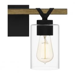 Devon Court 16 in. 2-Light Matte Black Vanity Light by Quoizel 16 Devon Court 16 in. 2-Light Matte Black Vanity Light by Quoizel -Quoizel Sales matte black quoizel vanity lighting devn8616mbk fa 1000