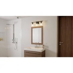 Devon Court 24 in. 3-Light Matte Black Vanity Light by Quoizel -Quoizel Sales matte black quoizel vanity lighting devn8624mbk 31 1000