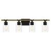 Devon Court 32 in. 4-Light Matte Black Vanity Light by Quoizel -Quoizel Sales matte black quoizel vanity lighting devn8632mbk 64 1000