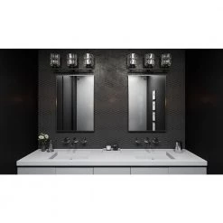 Gibson 3-Light Matte Black Vanity Light by Quoizel -Quoizel Sales matte black quoizel vanity lighting gib8622mbk 31 1000