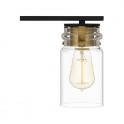 Keesey 24 in. 3-Light Matte Black Vanity Light by Quoizel -Quoizel Sales matte black quoizel vanity lighting kee8624mbk fa 1000