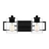 Lansdowne 18.25 in. 2-Light Matte Black Vanity Light by Quoizel -Quoizel Sales matte black quoizel vanity lighting lans8618mbk 64 1000