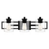 Lansdowne 24 in. 3-Light Matte Black Vanity Light by Quoizel -Quoizel Sales matte black quoizel vanity lighting lans8624mbk 64 1000