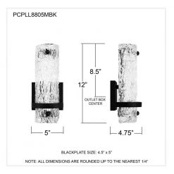 Pell 5 in. Matte Black LED Wall Sconce by Quoizel -Quoizel Sales matte black quoizel vanity lighting pcpll8805mbk fa 1000