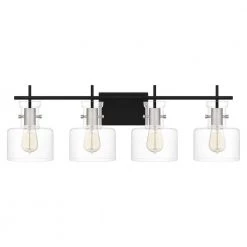 Pensbury 32 in. 4-Light Matte Black Vanity Light by Quoizel 13 Pensbury 32 in. 4-Light Matte Black Vanity Light by Quoizel -Quoizel Sales matte black quoizel vanity lighting pen8630mbk 4f 1000