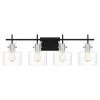 Pensbury 32 in. 4-Light Matte Black Vanity Light by Quoizel