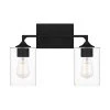 Prescott 16.25 in. 2-Light Matte Black Bath Vanity Light by Quoizel -Quoizel Sales matte black quoizel vanity lighting prc8616mbk 64 1000