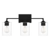 Prescott 24 in. 3-Light Matte Black Bath Vanity Light by Quoizel