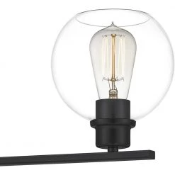 Pruitt 2-Light Matte Black Vanity Light by Quoizel -Quoizel Sales matte black quoizel vanity lighting pruc8617mbk 1f 1000