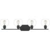 Pruitt 4-Light Matte Black Vanity Light by Quoizel -Quoizel Sales matte black quoizel vanity lighting pruc8636mbk 64 1000