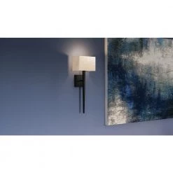 Rochell 1-Light Matte Black Wall Sconce by Quoizel 17 Rochell 1-Light Matte Black Wall Sconce by Quoizel -Quoizel Sales matte black quoizel vanity lighting qw16127mbk 31 1000