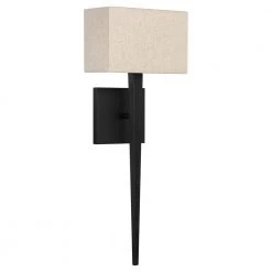 Rochell 1-Light Matte Black Wall Sconce by Quoizel 12 Rochell 1-Light Matte Black Wall Sconce by Quoizel -Quoizel Sales matte black quoizel vanity lighting qw16127mbk c3 1000
