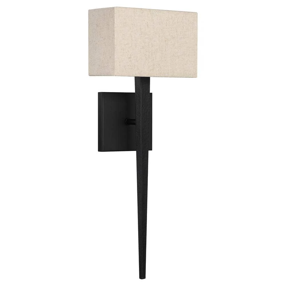 Rochell 1-Light Matte Black Wall Sconce by Quoizel 5 Rochell 1-Light Matte Black Wall Sconce by Quoizel - Image 3
