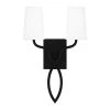 O'Hare 2-Light Matte Black Wall Sconce by Quoizel -Quoizel Sales matte black quoizel vanity lighting qw16130mbk 64 1000