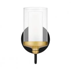 Rowland 1-Light Matte Black Wall Sconce by Quoizel -Quoizel Sales matte black quoizel vanity lighting row8605mbk 1f 1000
