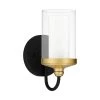 Rowland 1-Light Matte Black Wall Sconce by Quoizel -Quoizel Sales matte black quoizel vanity lighting row8605mbk 64 1000