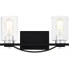Salem 16 in. 2-Light Matte Black Vanity Light with Clear Glass by Quoizel 1 Salem 16 in. 2-Light Matte Black Vanity Light with Clear Glass by Quoizel -Quoizel Sales matte black quoizel vanity lighting sle8616mbk 64 1000