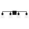 Thoresby 31 in. 4-Light Matte Black Vanity Light by Quoizel 1 Thoresby 31 in. 4-Light Matte Black Vanity Light by Quoizel -Quoizel Sales matte black quoizel vanity lighting tho8631mbk 64 1000
