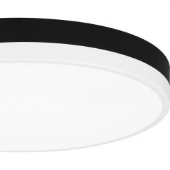 Weldin 15 in. Matte Black White LED Flush Mount by Quoizel -Quoizel Sales matte black white quoizel flush mount lights wln1615mbkw 44 1000