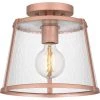 Labrant 10.5 in. 1-Light Matte Rose Gold Semi-Flush Mount by Quoizel -Quoizel Sales matte rose gold quoizel flush mount lights qfl5612mrg 64 1000