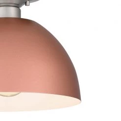 Eason 10 in. 1-Light Matte Rose Gold Semi-Flush Mount by Quoizel -Quoizel Sales matte rose gold quoizel flush mount lights qsf5575mrg 44 1000