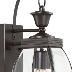 Oasis 1-Light Bronze Outdoor Wall Lantern Sconce by Quoizel -Quoizel Sales medici bronze quoizel outdoor sconces oas8406z e1 1000