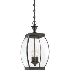 Oasis 3-Light Medici Bronze Lantern Pendant Light by Quoizel