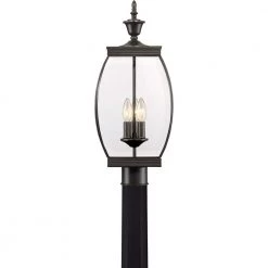 Oasis 1-Light Medici Bronze Outdoor Post Lantern by Quoizel -Quoizel Sales medici bronze quoizel post light sets oas9009z 44 1000