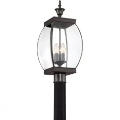 Oasis 1-Light Medici Bronze Outdoor Post Lantern by Quoizel -Quoizel Sales medici bronze quoizel post light sets oas9009z 4f 1000