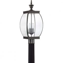 Oasis 1-Light Medici Bronze Outdoor Post Lantern by Quoizel -Quoizel Sales medici bronze quoizel post light sets oas9009z c3 1000