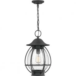 Boston 1-Light Black Outdoor Pendant Light by Quoizel