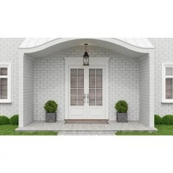 Ellerbee 8.5 in. 1-Light Mottled Black Outdoor Pendant-Light with Clear Seeded Glass by Quoizel -Quoizel Sales mottled black quoizel outdoor pendant lights elb1909mb 31 1000