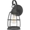 Admiral 1-Light Black Outdoor Wall Lantern Sconce by Quoizel -Quoizel Sales mottled black quoizel outdoor sconces amr8406mb 64 1000