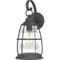 Admiral 1-Light Black Outdoor Wall Lantern Sconce by Quoizel