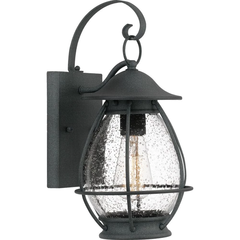 Boston 1-Light Black Outdoor Wall Lantern Sconce by Quoizel 3 Boston 1-Light Black Outdoor Wall Lantern Sconce by Quoizel