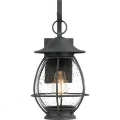 Boston 1-Light Black Outdoor Wall Lantern Sconce by Quoizel -Quoizel Sales mottled black quoizel outdoor sconces bst8409mb 4f 1000