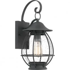 Boston 1-Light Black Outdoor Wall Lantern Sconce by Quoizel