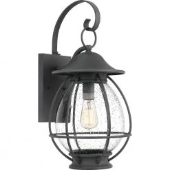 Boston 1-Light Black Outdoor Wall Lantern Sconce by Quoizel