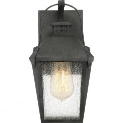 Carriage 1-Light Black Outdoor Wall Lantern Sconce by Quoizel 12 Carriage 1-Light Black Outdoor Wall Lantern Sconce by Quoizel -Quoizel Sales mottled black quoizel outdoor sconces crg8406mb 4f 1000