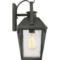 Carriage 1-Light Black Outdoor Wall Lantern Sconce by Quoizel 11 Carriage 1-Light Black Outdoor Wall Lantern Sconce by Quoizel -Quoizel Sales mottled black quoizel outdoor sconces crg8408mb 1f 1000