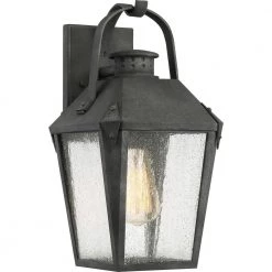 Carriage 1-Light Black Outdoor Wall Lantern Sconce by Quoizel