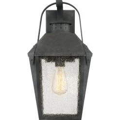 Carriage 1-Light Black Outdoor Wall Lantern Sconce by Quoizel -Quoizel Sales mottled black quoizel outdoor sconces crg8410mb 4f 1000