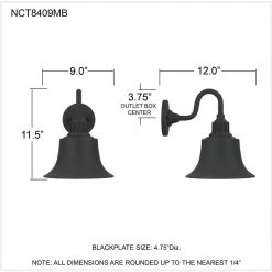 Nocturne 9 in. 1-Light Mottled Black Outdoor Wall Lantern Sconce by Quoizel 19 Nocturne 9 in. 1-Light Mottled Black Outdoor Wall Lantern Sconce by Quoizel -Quoizel Sales mottled black quoizel outdoor sconces nct8409mb fa 1000