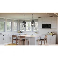 Ellerbee 1-Light Mottled Black Lantern Pendant Light by Quoizel -Quoizel Sales mottled black quoizel pendant lights elb1509mb 31 1000