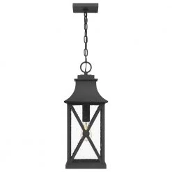 Ellerbee 1-Light Mottled Black Lantern Pendant Light by Quoizel -Quoizel Sales mottled black quoizel pendant lights elb1509mb 4f 1000