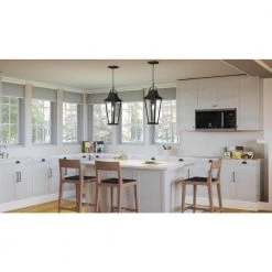 Galveston 1-Light Mottled Black Lantern Pendant Light by Quoizel -Quoizel Sales mottled black quoizel pendant lights glv1508mb 31 1000