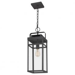 Keaton 1-Light Mottled Black Lantern Pendant Light by Quoizel -Quoizel Sales mottled black quoizel pendant lights ktn1508mb 1f 1000