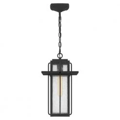 Randall 1-Light Mottled Black Lantern Pendant Light by Quoizel -Quoizel Sales mottled black quoizel pendant lights rdl1509mb 4f 1000
